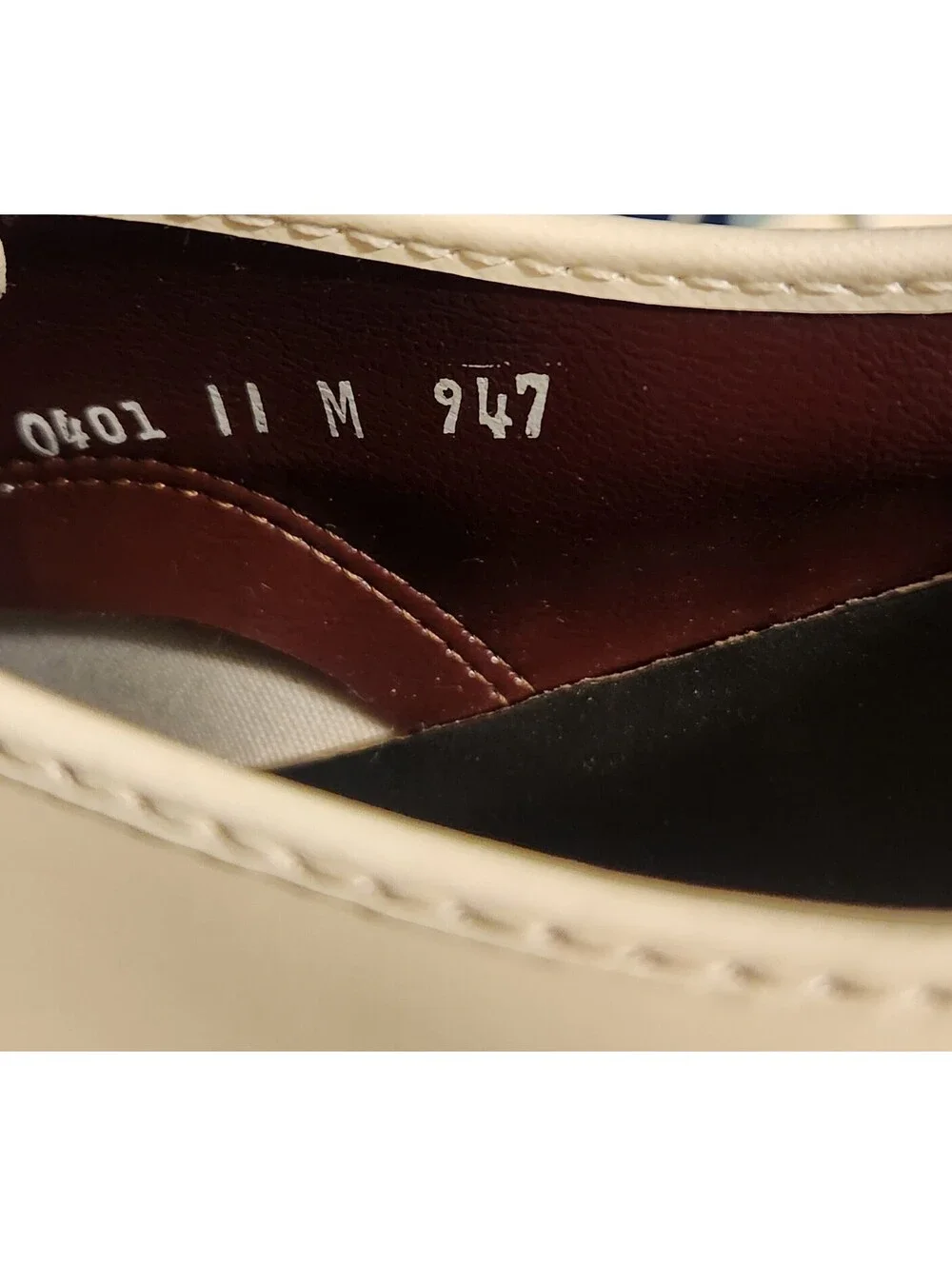 Vintage Gateway Formal Footwear Men's Size 11 White Patent Derby Shoes USA Made